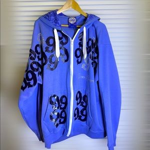 Vintage 90’s Gino Green Global blue hoodie NWT hip hop 4X